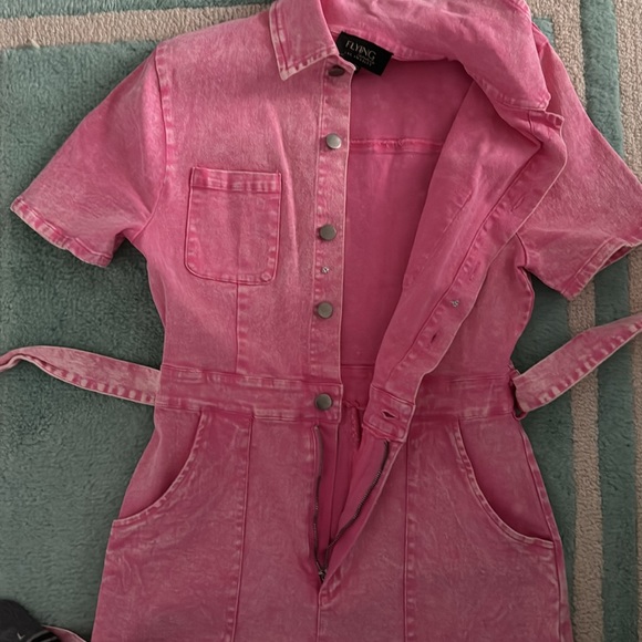 Barbie pink stretch denim short jumper - Picture 5 of 7